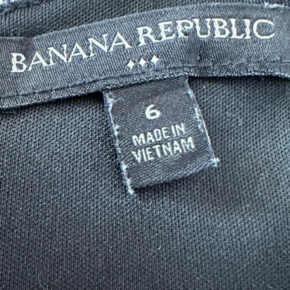 Banana Republic Black Ivory Tweed Fit Flare Stretch Dress Size 6 - Picture 5 of 5